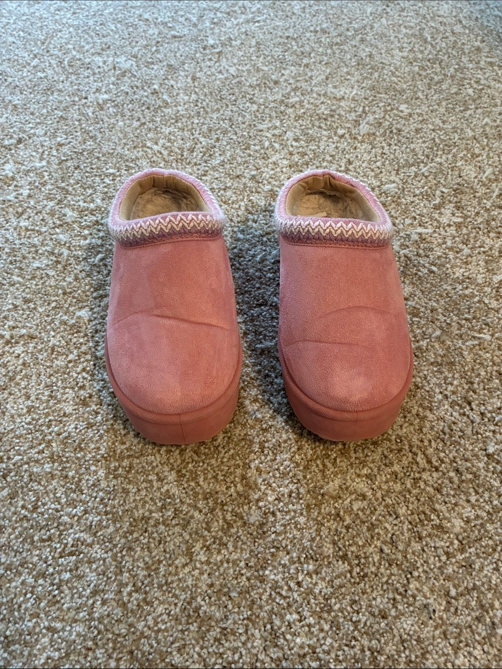 Union Bay Women's Cozy Slip-On Mules in Dusty Rose comfy warm coquette girlhood